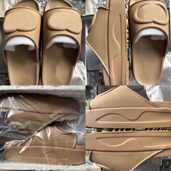 

2023 new designer women's style slippers sandal sliders macaron thick bottom non-slip soft bottom fashion g house slipper women wear be, Black