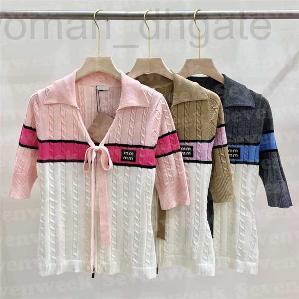 

women's t-shirt designer knits sweaters designer women t shirts fashion brand sweet girls knitted pullover tees clothes hhzk, White