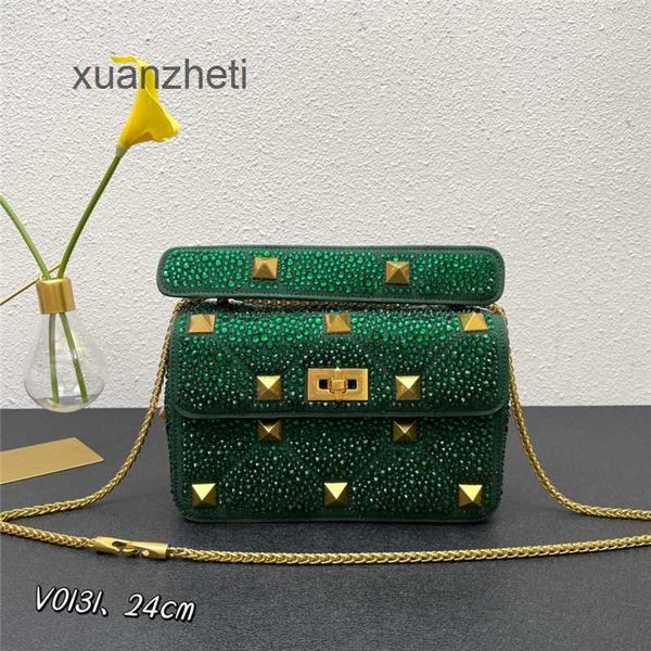 

crystal bags diamond beach crossbody bag handbags women luxury style classic lady's valentins designer mini handheld rivet leather hand