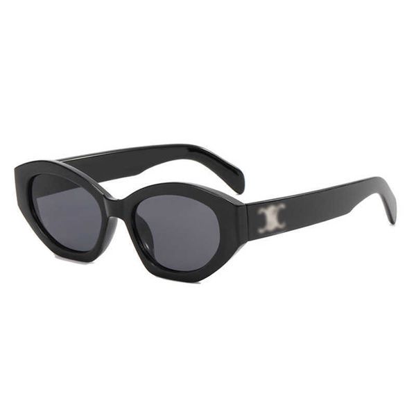

lisa the same model as saijia cat's eye multi sided sunglasses women's uv protection triumphal arch advanced sense slim sunglasses, White;black