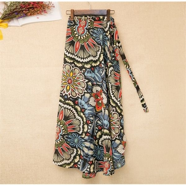 

skirts split print lace wrap y2k skirt holiday women high waist bodycon irregular beach 230707, Black