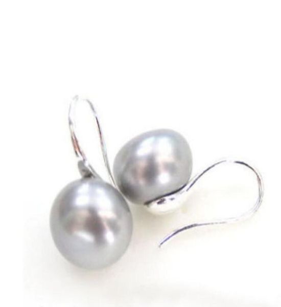 

genuine 1112 mm saltwater white pearl earring 925 sterling silver earring gt2888033, Golden