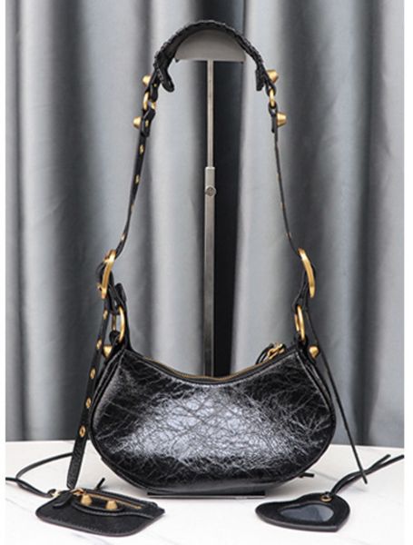 

evening bags leather cowhide women s design small shoulder bag pleated saddle messenger with mirror and coin purse 230710