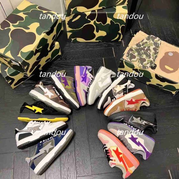 

bapess sneakers sta casual shoes designer men women sk8 skate sneaker camo stars skateboard fashion sneaker quality size 35-45