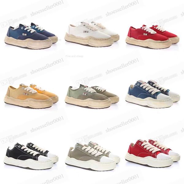 

og maison mihara yasuhiro low mmy canvas shoes men women rubber sole nigel cabourn trainers toe cap designer sports sneakers 36-45 e469#