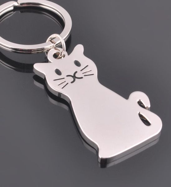 

20pcslot metal cat keychains key rings0123456789104340325, Slivery;golden