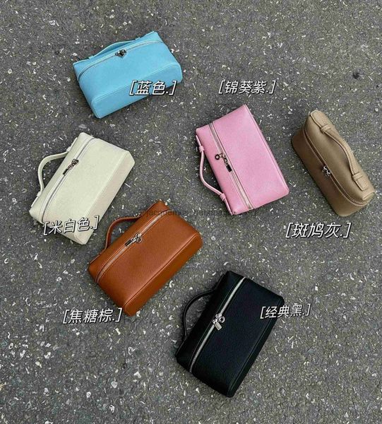 

genuine leather lp19 loro piana lunch box bag togo cowhide simple piana bags fashionable portable loro shoulder crossbody makeup versatile t