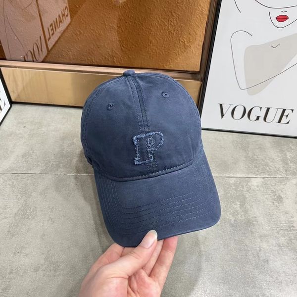 

letter embroidery designer ball cap candy color summer outdoor vacation travel sun protection casquette, Blue;gray