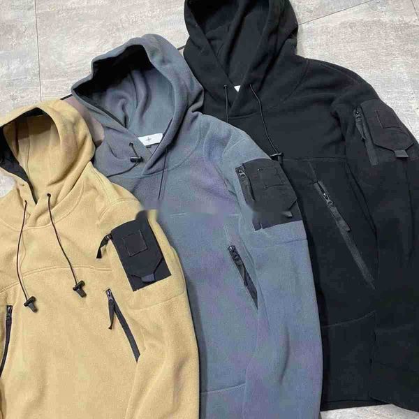 

famous designer sweater hip hop stone hood hoodie street loose fit long sleeve pullover autumn winter printing tech fleeces sweatshirts isla, Black