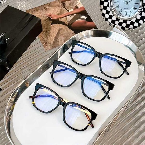 

sunglasses 2023 new shengjia letter interlaced time capsule sl flat mirror m480 versatile plain face frame, White;black