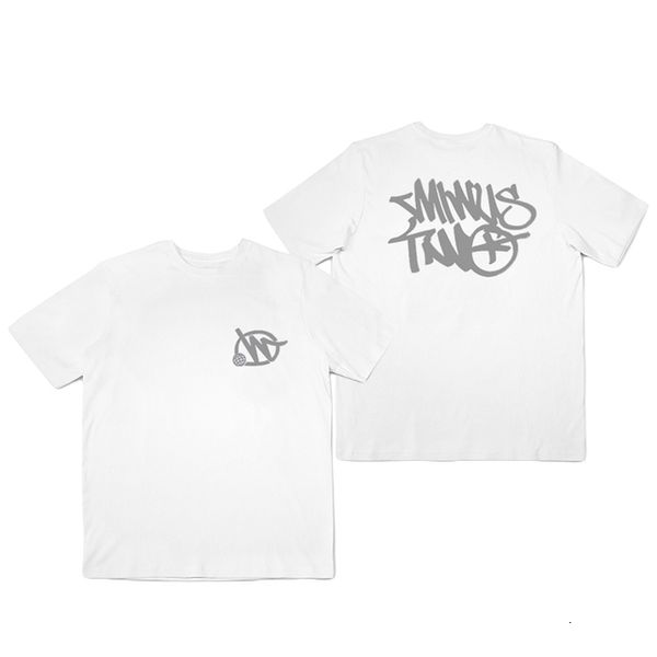 

women's t-shirt y2k hip hop letter printed t-shirt minus two printed oversized women summer casual loose couple round neck t-shirt 230, White