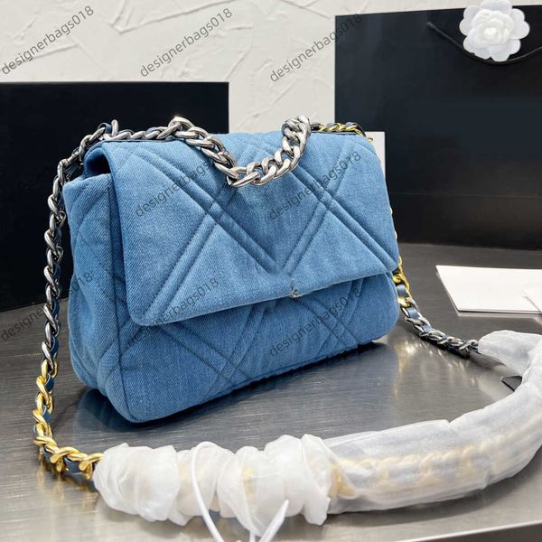 

trendy flap chain bags designer denim retro leather crossbody handbag luxury fashion shoulder handbags metallic letter purse phone wallet