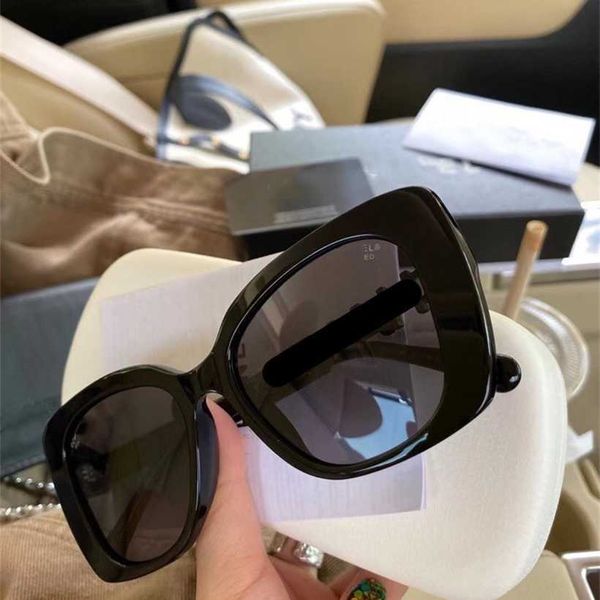 

2023 new xiaoxiangjia for women with advanced sense uv protection 5422 diamond inlaid letter driving sunglasses glasses, White;black