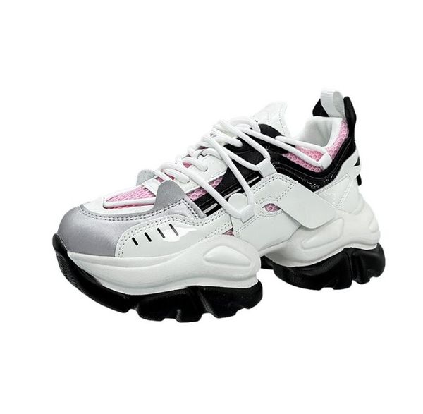 

heightening wedges casual white sneakers woman boots tennis female breathable zapatos de mujer women's platform sports shoes, Black