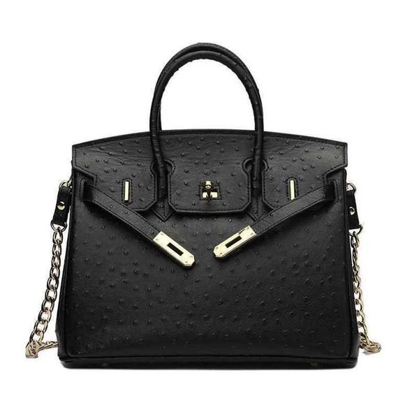 

genuine ostrich leather h ermess birkins bags (customized) guangzhou women's fashion ostrich pattern genuine leather women'sbk 25/