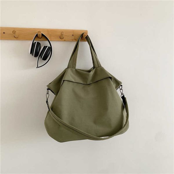 

canvas bag large capacity crossbody bag women's new fashion tote bag casual trend niche design portable shoulder bag