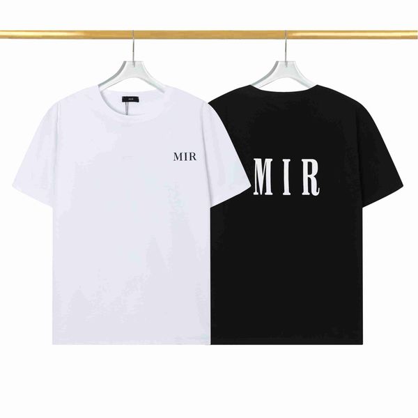 

2023 designer fashion luxury amari t-shirt fashion men's and women's couple clothing amris cotton front and back print street hip, White;black