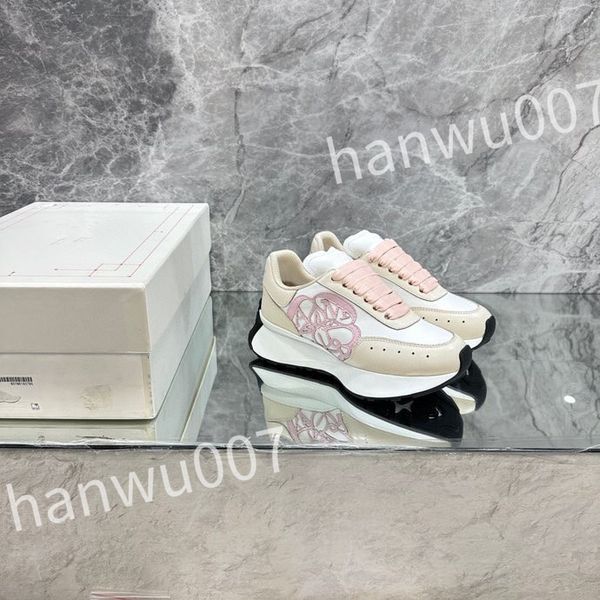 

luxurys fashion colorful women's flat shoes fashion show platform lace-up sneakers tenis designer women men's casual shoe xsd23040, Black