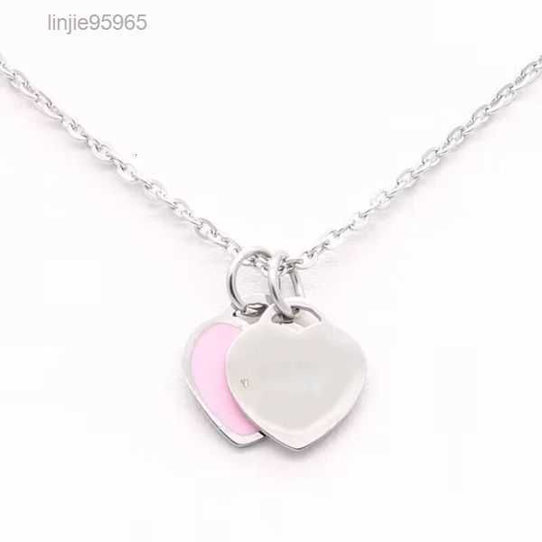 

fashion love heart designer necklace luxury jewelry stainless steel christmas plated dainty silver chain 19mm pendant necklaces designers wo