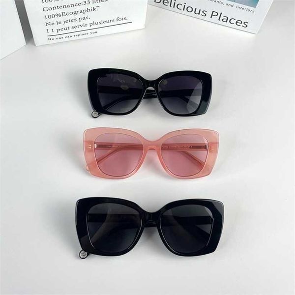 

2023 xiaoxiangjia series new xiaoxiangfeng anti uv fashion box plate sunglasses ch5504, White;black