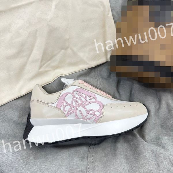 

new luxurys fashion colorful women's flat shoes fashion show platform lace-up sneakers tenis designer women men's casual shoe xsd2, Black