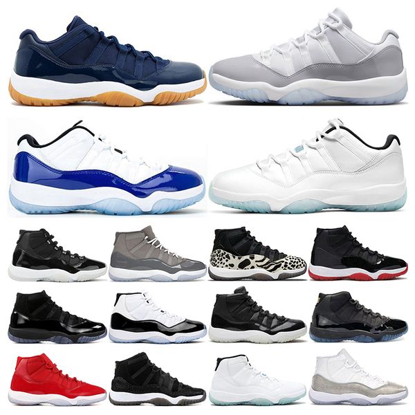 

outdoor mens womens 11s basketball shoes cherry midnight navy metallic silver cool grey platinum tint bred gym red legend blue heiress sport