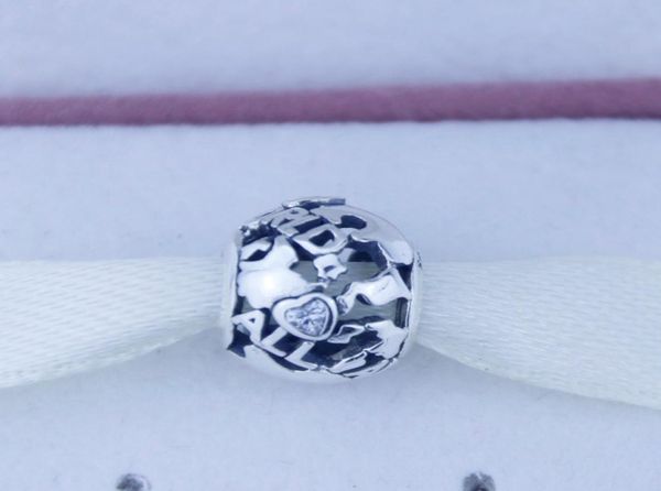 

authentic 100% 925 sterling silver beads silver travel arround the world charm with cz fits for jewelry bracelets & necklace 1pc/lot4286545, Black