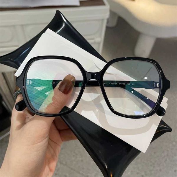 

sunglasses 2023 new net-red myopia with fragrance and polygonal 3421 black glasses female nude divine tool large frame small face, White;black