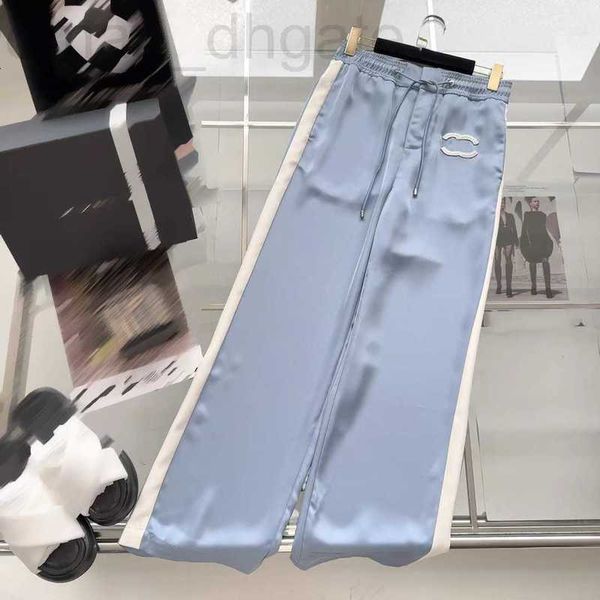 

women's jeans designer 23ss womens pants women jeans denim color matching tightness straight leg pants high-waisted wide-leg denim trou, Blue