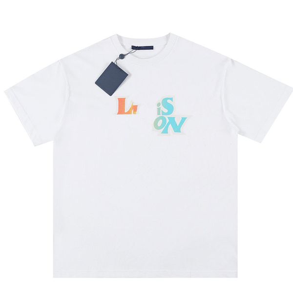 

spring summer new letter logo printed half sleeve casual t shirt, White;black