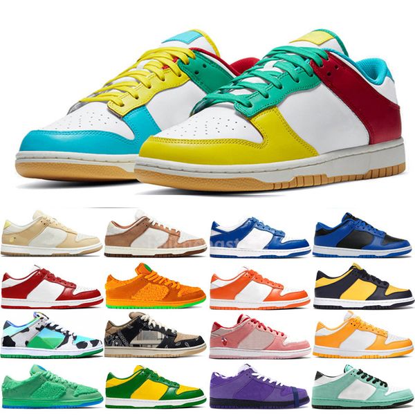

2023 running outdoor shoes men women skate low panda black and white blue orange green lobster purple trainers off sb dunks lows white b5, White;red