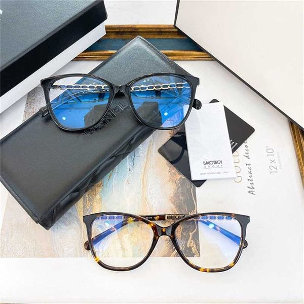 

sunglasses 2023 new the same ch3408 small fragrance sheepskin woven legs and black frame board can be paired with myopia for slimming glasse, White;black