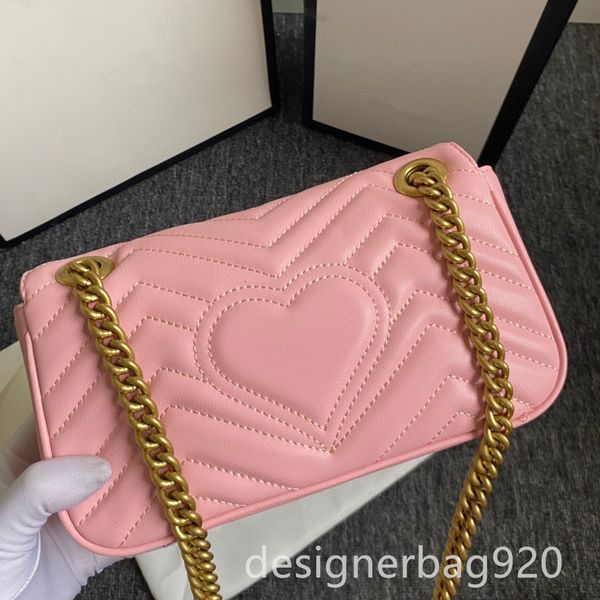 

designer luxurious bag handbag crossbody pochette shoulder bags paty classic woman chain genuine leather lady falp bags 3 size