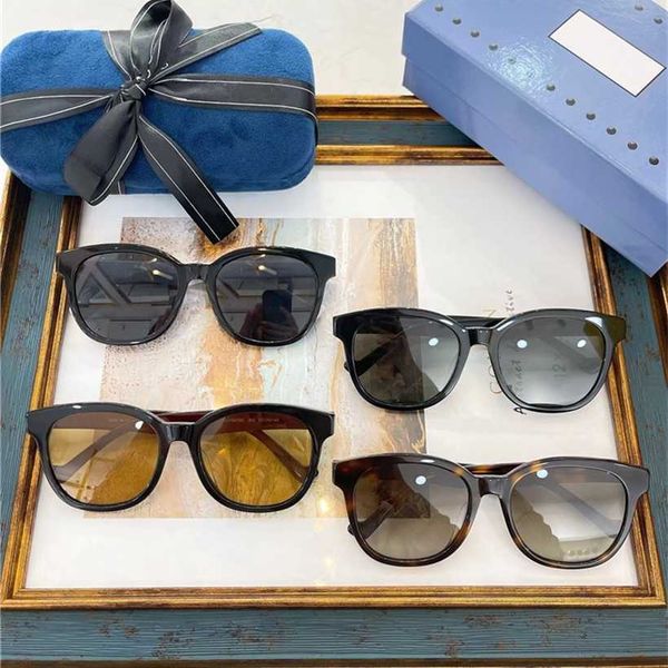 

sunglasses 2023 new family round frame plate net star same gg1001sk fashion sunglasses, White;black