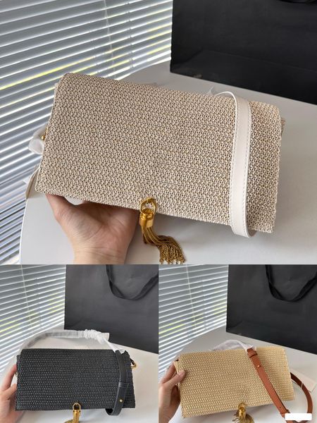 

new summer cool luxury fashion bamboo beach woven wallet party brand gift graduated women's men's wallet handbag