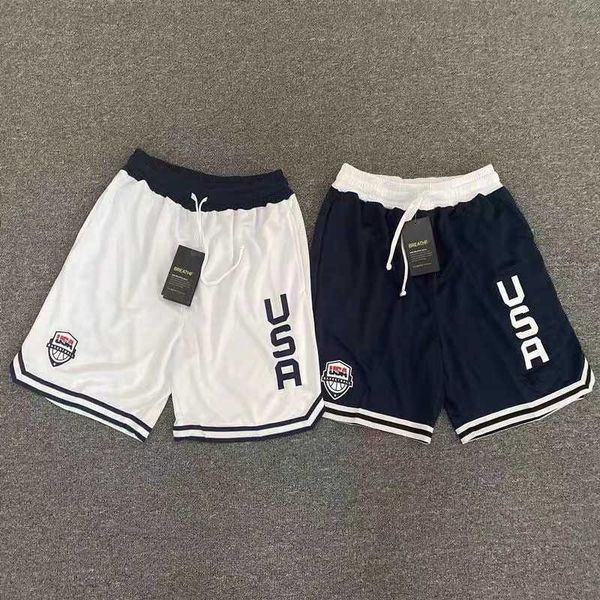 

men's usa mens shorts basketball sweatpant training pants quick dry gym sports pant loose euro american fashion street wear elastic bea, White;black