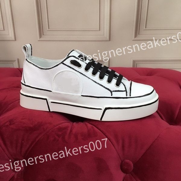 

2023 23s/s calfskin man casual shoe white black leather trainers brands comfort outdoor trainers women's casual walking 35-45 hc210803