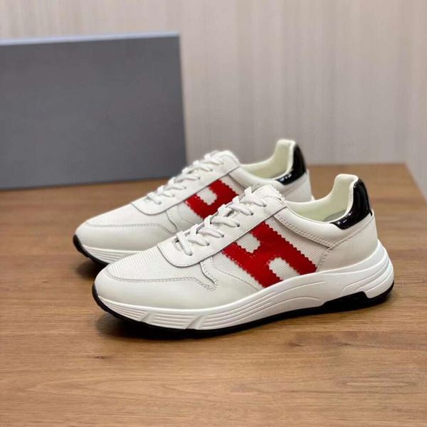 

fashion dress shoes men crew casuals soft bottoms running sneakers italy popular low grid leather breathable designer cycling non-slip athle, Black