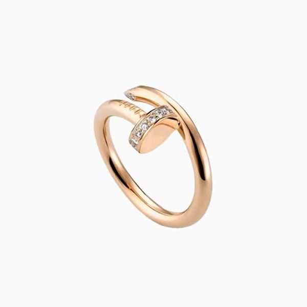 

high version high version coarse nail ring for women 18k rose gold niche light luxury carti minimalist trendy men's couple z48o, Silver