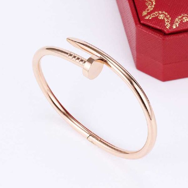

high version star style nail bracelet 18k rose gold love colorful with diamonds female 925 sterling silver couple male wide edition 911v, Black