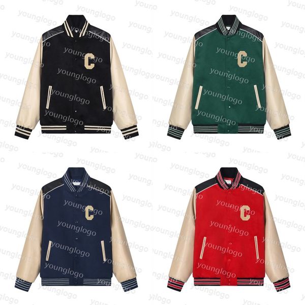 

luxury brand mens baseball coats designer street hiphop jackets varsity coats autumn winter clothing, Black;brown