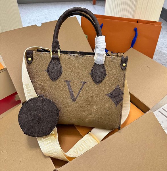 

luxurys handbags designer bag tote bag womens purses and handbags the tote bag on the go series shoulder bag high-end original factory leath