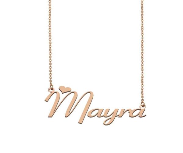 

mayra name necklace custom name necklace for women girls friends birthday wedding christmas mother days gift7042742, Silver