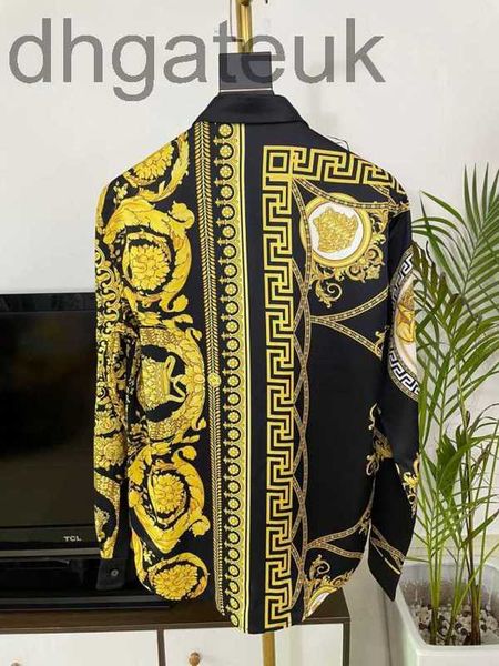 

men's casual shirts designer 2023 spring/summer new trend fashion leisure 3d digital printing beach polo long sleeve shirt uyq3, White;black