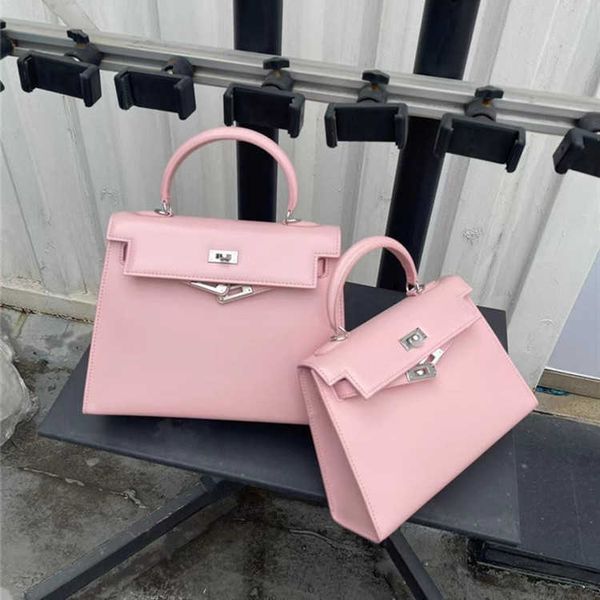 

designer hemrres tote bag 2023 new genuine leather women's kelys box cowhide fashionable and simple advanced feel hand handle bill of l