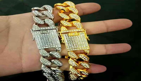 

hip hop fashion 1m cuba diamond bracelet versatile personality men039s necklace women039s jewelry7682583, Black