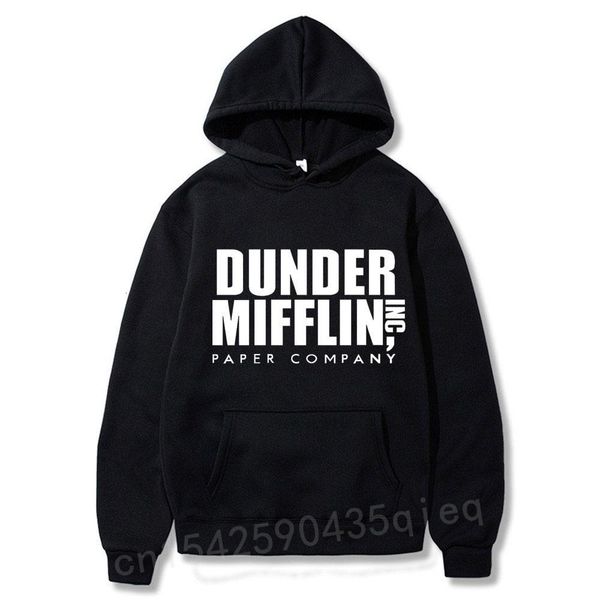 

mens hoodies sweatshirts harajuku the office sweatshirt menwoemn fleece dunder mifflin paper inc hoodie crewneck moletom feminino hoody 2307, Black