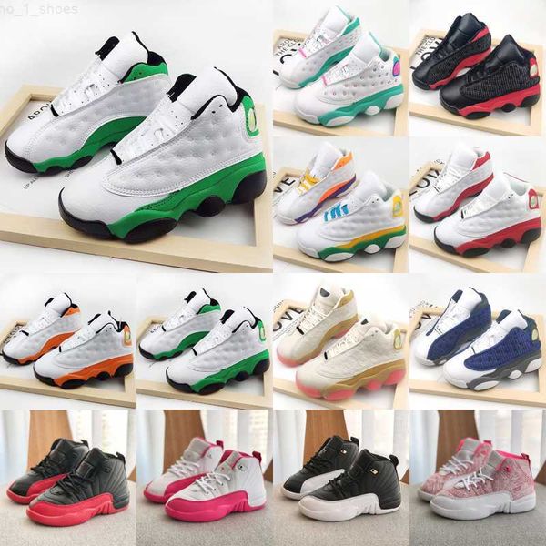 

designer jumpman 13 basketball shoes 13s chicago flint bred black cat dmp youth trainers big kids boys girls xiii sports sneakers size 22-37