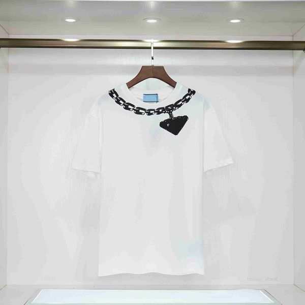 

designer t shirt men women luxury t shirts classic triangle pattern tee short sleeves senior pure cotton the new asia size s-3xl, White;black