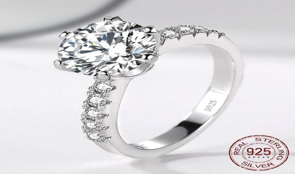 

20ct silver 925 rings natural gemstone zirconia diamond wedding ring for bride women band fine jewelry j4273202939, Slivery;golden